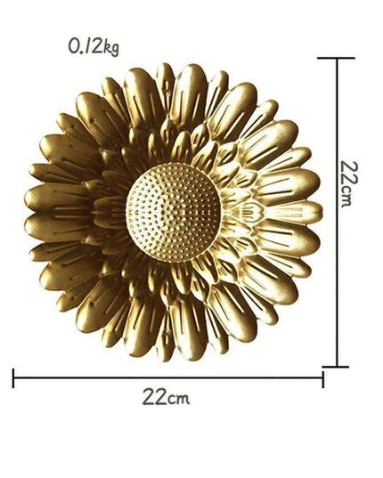 Luxurious Golden Aura Metal Wall Art for Chic Home Decor