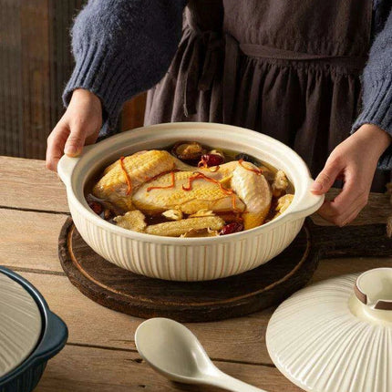 Korean Traditional Ceramic Casserole Pot - Perfect for Authentic Gas Cooking