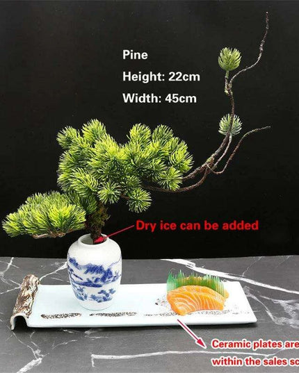 Elegant Floral Sashimi Display Set for a Luxurious Dining Experience