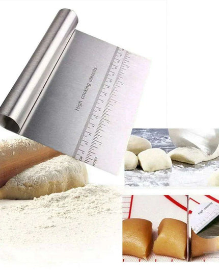 Premium Stainless Steel Baking Essentials Kit with Integrated Scale and Precision Cutter