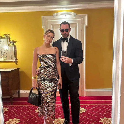 Gorgeous Backless Sequin Cocktail Dress - Elegant Evening Gown for Women