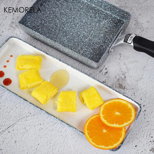 Japanese Medical Stone Non-Stick Omelette Frying Pan - Essential for Perfect Eggs and Pancakes