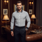 Men's Floral Button-Down Shirt — Long Sleeve, Slim Fit, S–5XL | Très Élite