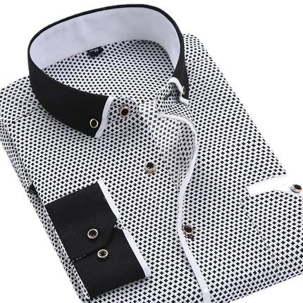 Men's Floral Button-Down Shirt — Long Sleeve, Slim Fit, S–5XL | Très Élite