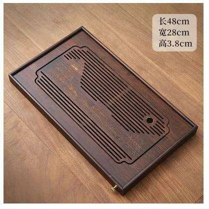 Elegant Wooden Tea Set with Nordic Coasters and Mess-Free Serving Design