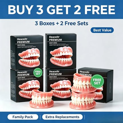 Boil-to-Shape Custom Fit Denture Kit — Slim Comfort Design, All Arch Sizes