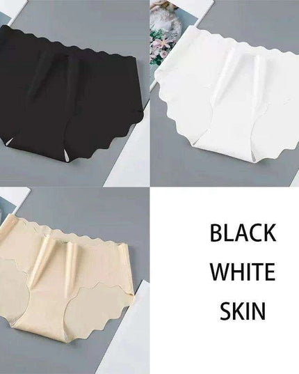 Set of 3 Elegant Seamless Women's Briefs - Soft Wave Edge Comfort Underwear