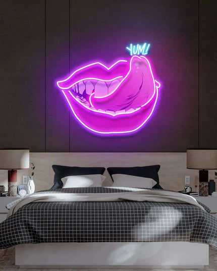 Customizable LED Neon Lips Light - Eye-Catching Decor for Every Space