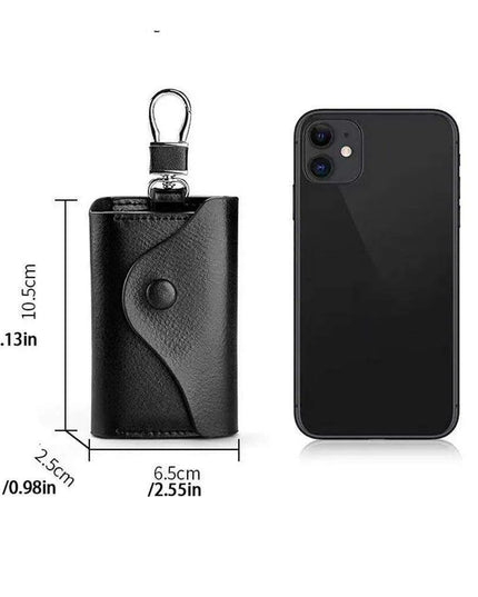 Sophisticated Leather Key Organizer and Wallet Combo