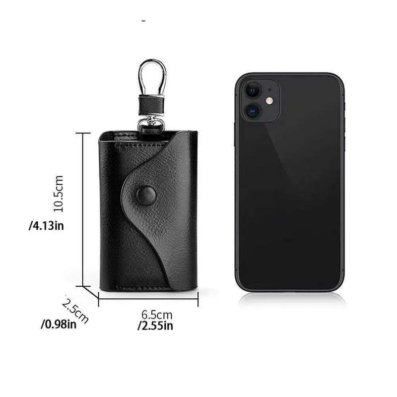 Sophisticated Leather Key Organizer and Wallet Combo