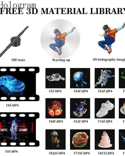 Revolutionary 3D Holographic Advertising Projector - Elevate Your Brand Experience