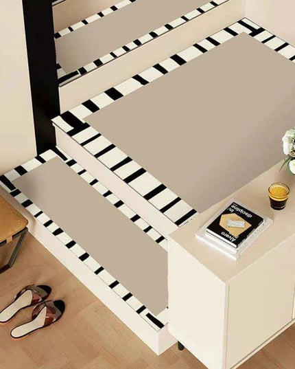 Elegant Nordic Water-Absorbent PVC Leather Stair Tread with Anti-Slip Design for Enhanced Home Safety