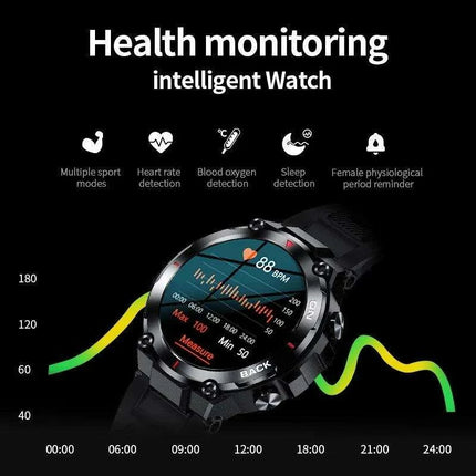 Men's Advanced GPS Fitness Smartwatch with Heart Rate Monitoring and IP68 Waterproofing - Activity Tracker for Android & iOS