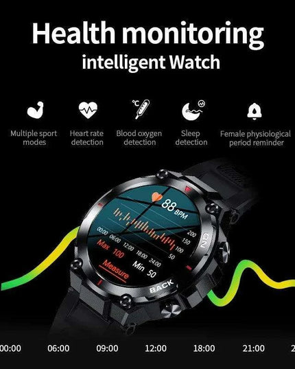 Men's Advanced GPS Fitness Smartwatch with Heart Rate Monitoring and IP68 Waterproofing - Activity Tracker for Android & iOS