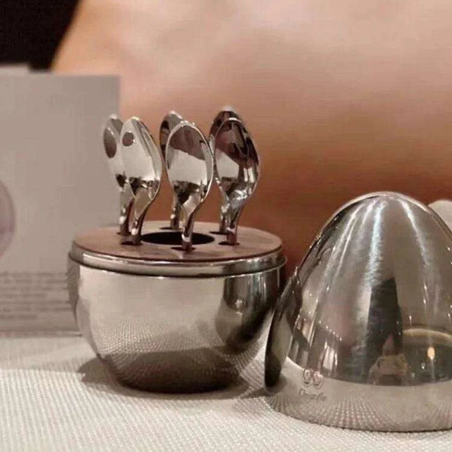 Coffee Silver Dessert Spoon and Fork set