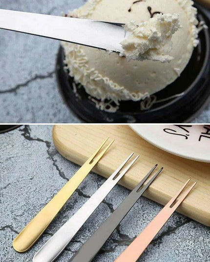 Elegant Multifunctional Dessert Spoon and Fork Set