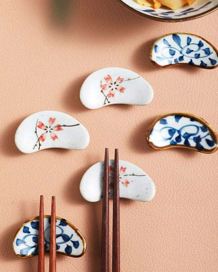 Chic Japanese Ceramic Chopstick Rest - Enhance Your Dining Experience