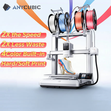 ANYCUBIC Kobra X 3D Printer - 600mm/s Speed, AI Detection, 19 Colors