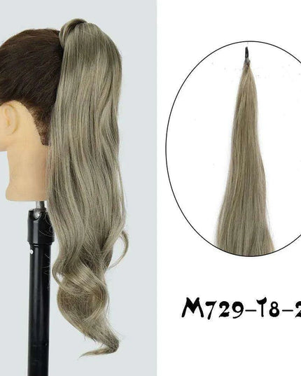 Elegant 30-Inch Wavy Synthetic Hair Extension Ponytail for Effortless Glam