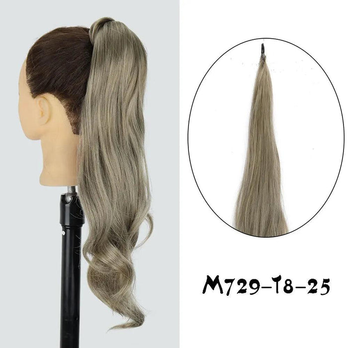 Elegant 30-Inch Wavy Synthetic Hair Extension Ponytail for Effortless Glam