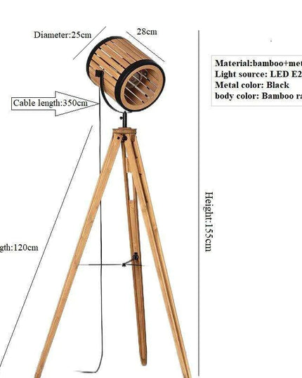 Stylish Adjustable Walnut Wood Floor Lamp for Modern Interiors
