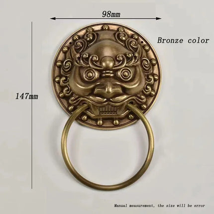 Antique Kirin Door Knocker Bronze Brass Furniture Ring Pull Retro Classical Door Knock for Front Door Home Decoration antique-kirin-door-knocker-bronze-brass-furniture-ring-pull-retro-classical-door-knock-for-front-door-home-decoration