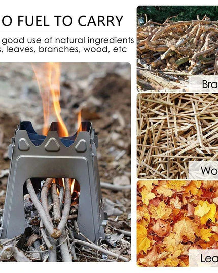 Compact Outdoor Stainless Steel Camping Stove - Perfect for Hiking and Wilderness Cooking