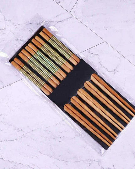 5 Pairs of Non-Slip Japanese Bamboo Chopsticks