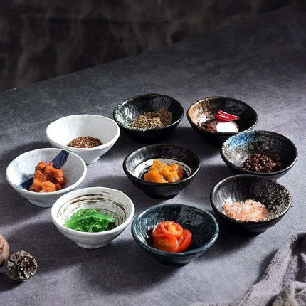 Elegant 3.5 Inch Handcrafted Japanese Ceramic Snack Bowl – Vintage Stoneware Dipping Dish