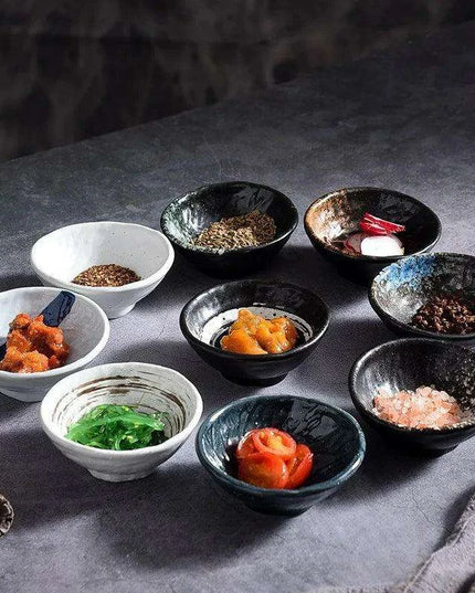 Elegant 3.5 Inch Handcrafted Japanese Ceramic Snack Bowl – Vintage Stoneware Dipping Dish