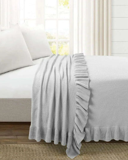 Reyna Luxe Ruffled King Bedding Ensemble with Coordinating Pillow Shams