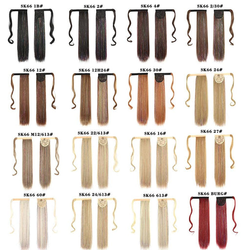 Elegant Length: 22-Inch Synthetic Hair Extensions for Instant Glamour