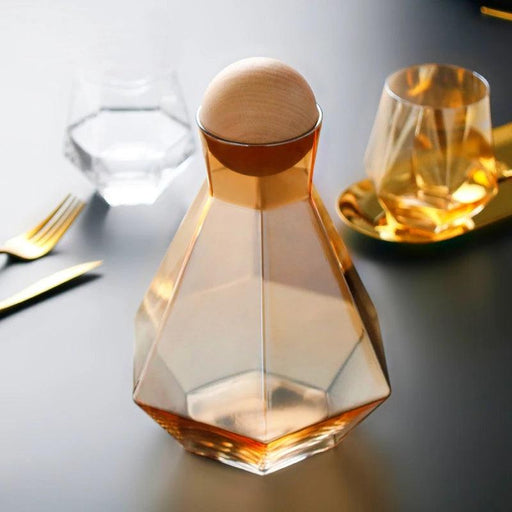 Elegant Diamond-Embossed Glass Kettle for All Beverage Types, 1.2L Capacity