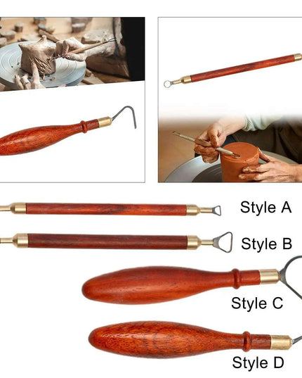 Wooden Handcrafted Pottery Sculpting Tool - Essential for Crafting Distinctive Mugs and Teacups