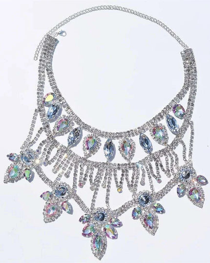 Radiant AB Rhinestone Statement Necklace - Elevate Your Glam Game