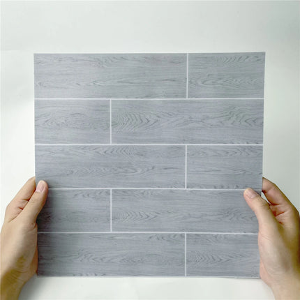 My Funny Life Self-Adhesive Wood Grain Floor Wallpaper - Thickened, Pe