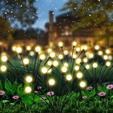 Solar Powered Firefly Garden Lights – Waterproof LED Outdoor Decoration