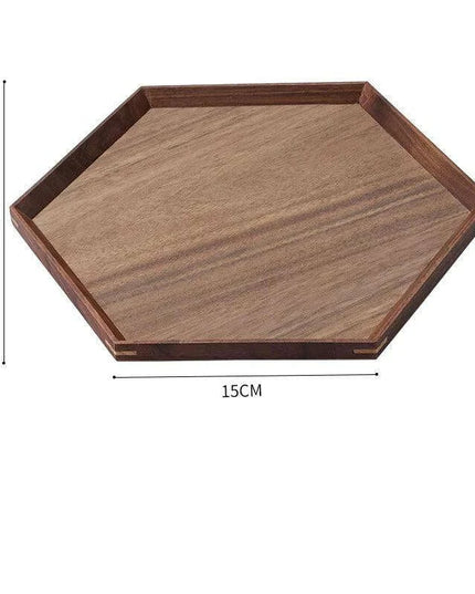 Nordic Elegance Black Walnut Serving Tray - Perfect for Hosting Teas and Fruits