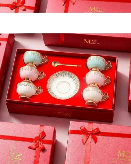 Elegant Bone China Coffee Mug & Saucer Set - Luxurious Drinkware for Coffee Aficionados