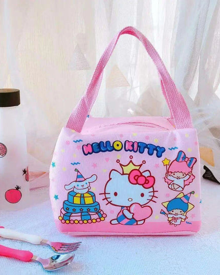 Sanrio Character Cozy Lunch Bag - Cute Insulated Tote Featuring Keroppi, My Melody & Badtz Maru for School and Office