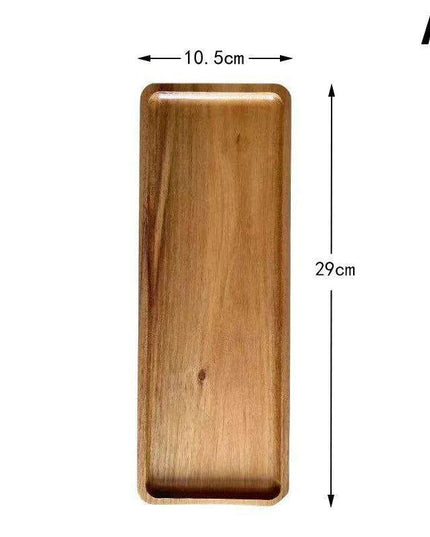 Japanese-Inspired Solid Wood Round Dessert Serving Plate - Ideal for Snacks & Dried Fruits