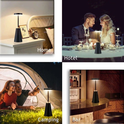 Smart Touch Wireless LED Table Lamp with Custom Color Options and Dimming Functionality