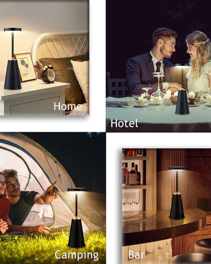 Smart Touch Wireless LED Table Lamp with Custom Color Options and Dimming Functionality