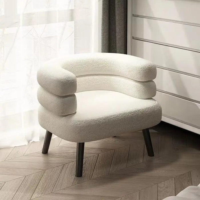 Chic Scandinavian Lounge Chair - Perfect for Makeup, Study, and Relaxation for Young Women and Students