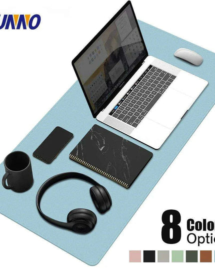 Premium Extra-Large Waterproof PU Leather Desk Protector - Multi-Purpose Mouse Pad for Office & Gaming with Anti-Slip Base