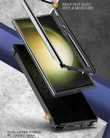 Samsung Galaxy S23 Ultra/S23+ Plus Rugged Military-Grade Shockproof Case with Magnetic Stand and MagSafe Support