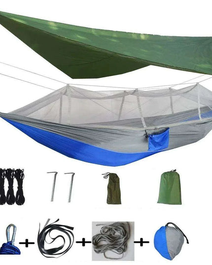 Ultimate Adventure Hammock: Weatherproof with Mosquito Net and Canopy Protection