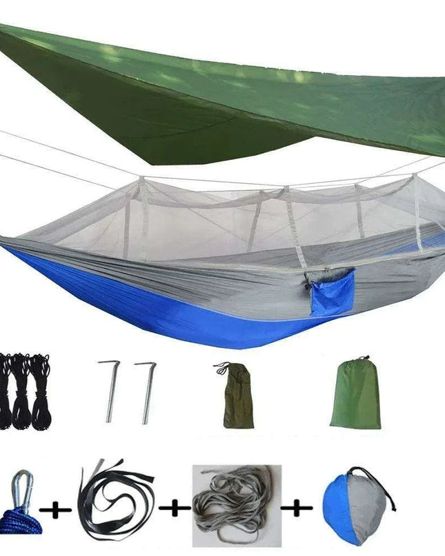 Ultimate Adventure Hammock: Weatherproof with Mosquito Net and Canopy Protection