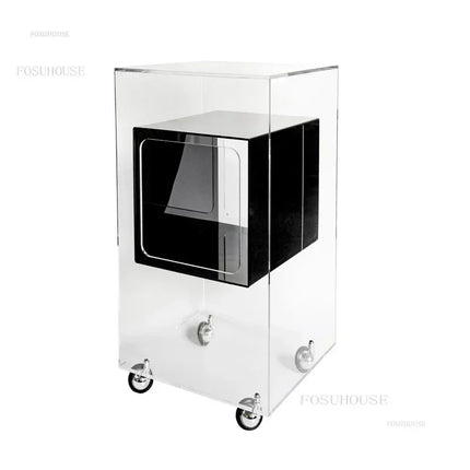 Acrylic Multi-Layer Beauty Salon Tool Trolley — 8-Colour Rolling Cart