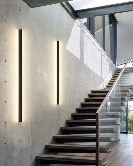 Sleek Nordic Waterproof LED Strip Wall Lamp Set with Remote Control - Ideal Outdoor Lighting Solution